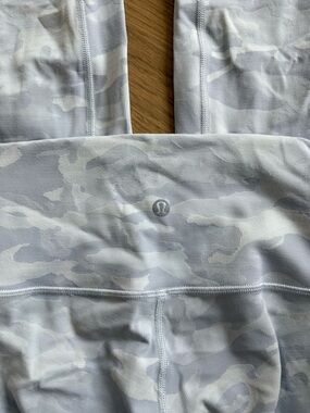 lululemon athletica Light Gray Camo Leggings